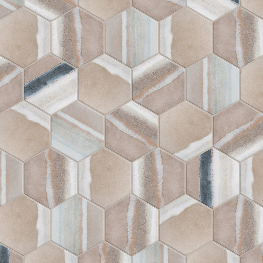 Matter Hex Canvas 8' x 9' Stone Look Wall & Floor Tile Merola Tile 