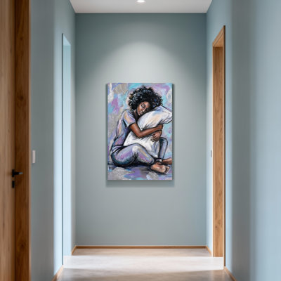Illustration abstraite d'une femme qui rêve