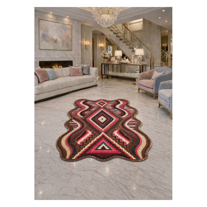 Tapis tissé à motif nautique Mosso, 2' x 2'11"