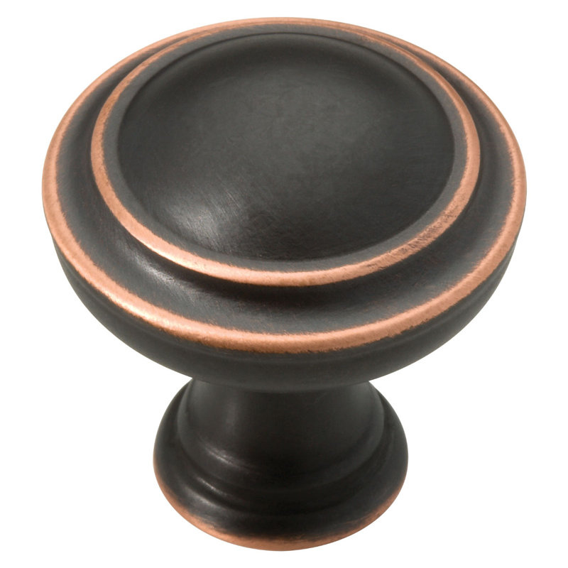 1 1/4" Diameter Mushroom Knob, Bronze W/Copper Highlights