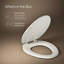 Stonewood Compression-Molded Wood Toilet Seat with Color-Matched Plastic Hinges-412693281-500089452
