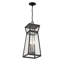 Lanterne suspendue d'extérieur 1 lumière noire H 23,5 po Barletta