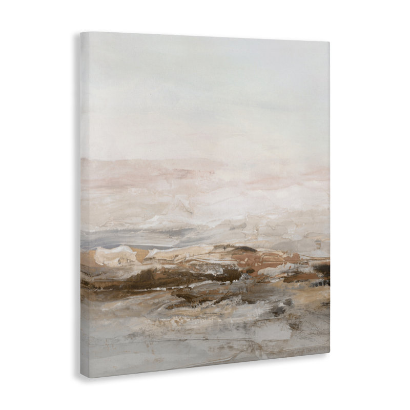 Horizon en sourdine sur toile neutre, design par Hazel J., H 30 po x l 24 po