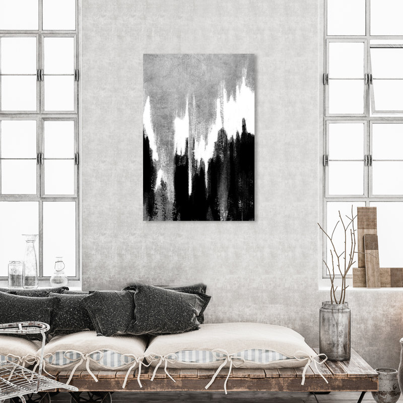 " Adore Silver " Painting Print, Wrapped Canvas, 45" H x 30" W