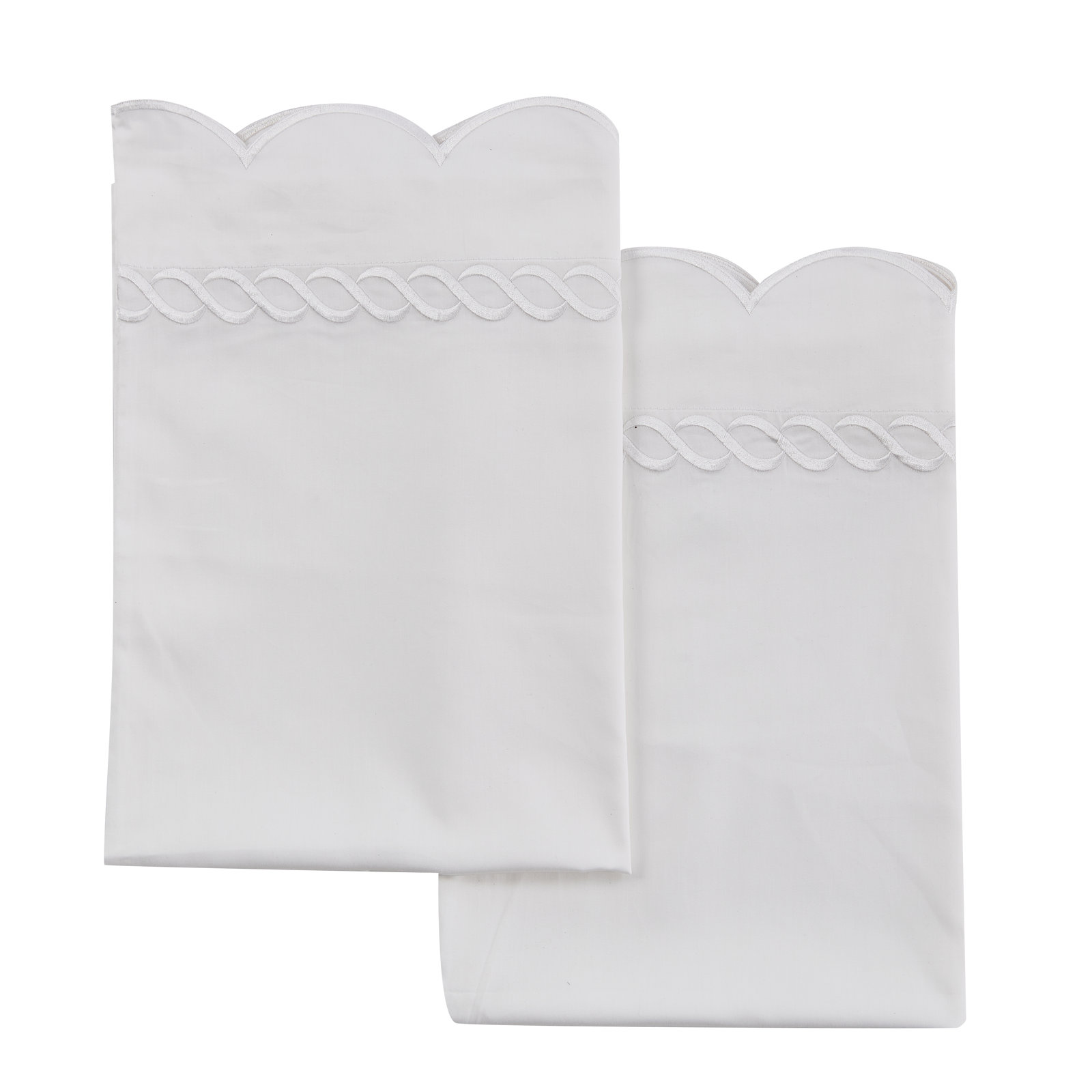 Rei Cotton Pillowcase, 2 King Pillowcases, White