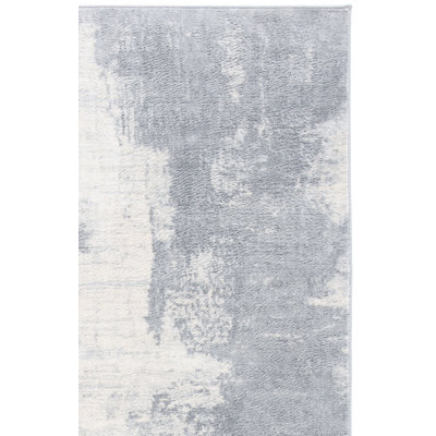 Tapis abstrait gris clair / ivoire Adilene