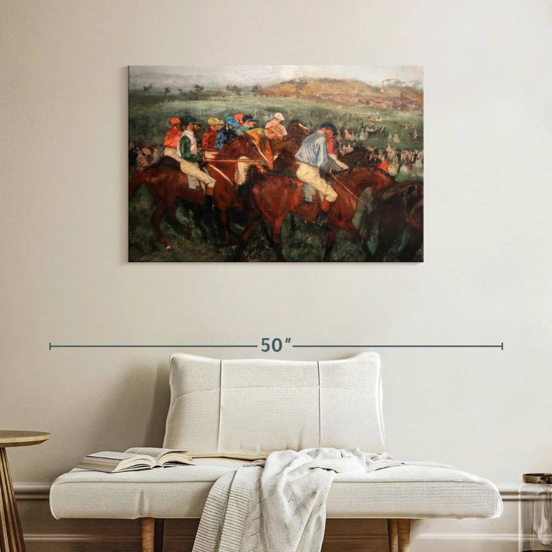 Sirci Gentlemen Jockeys avant le départ, H 26 po x l 39 po