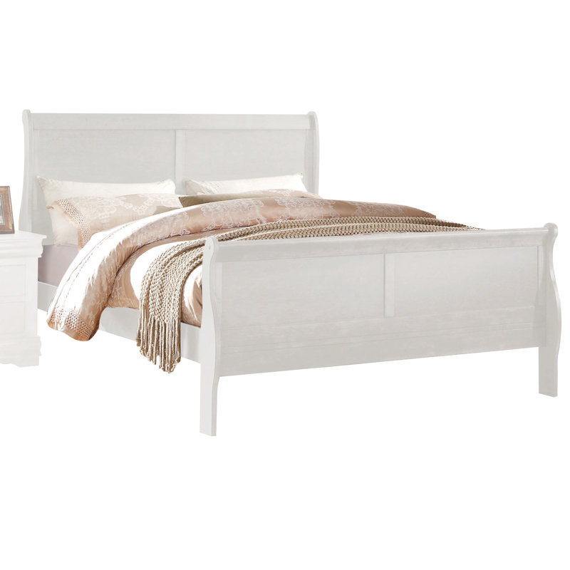 Striking White Twin Bed - Fabriqué en pin massif pour une chambre à coucher unique