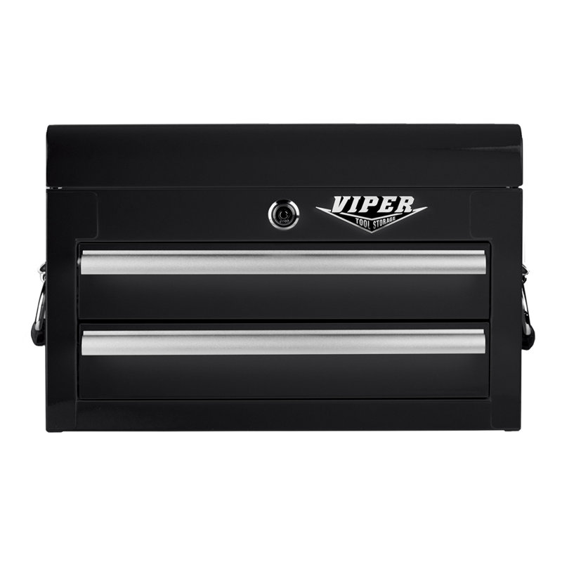 2 -Drawer Steel Top Chest, Black