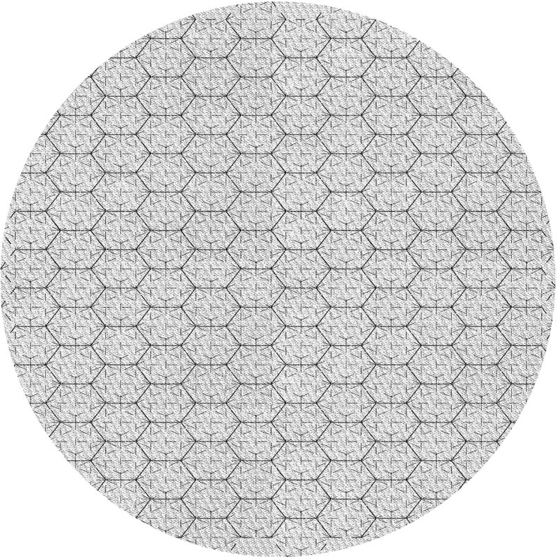Geometric Indoor Rug, Round 4'