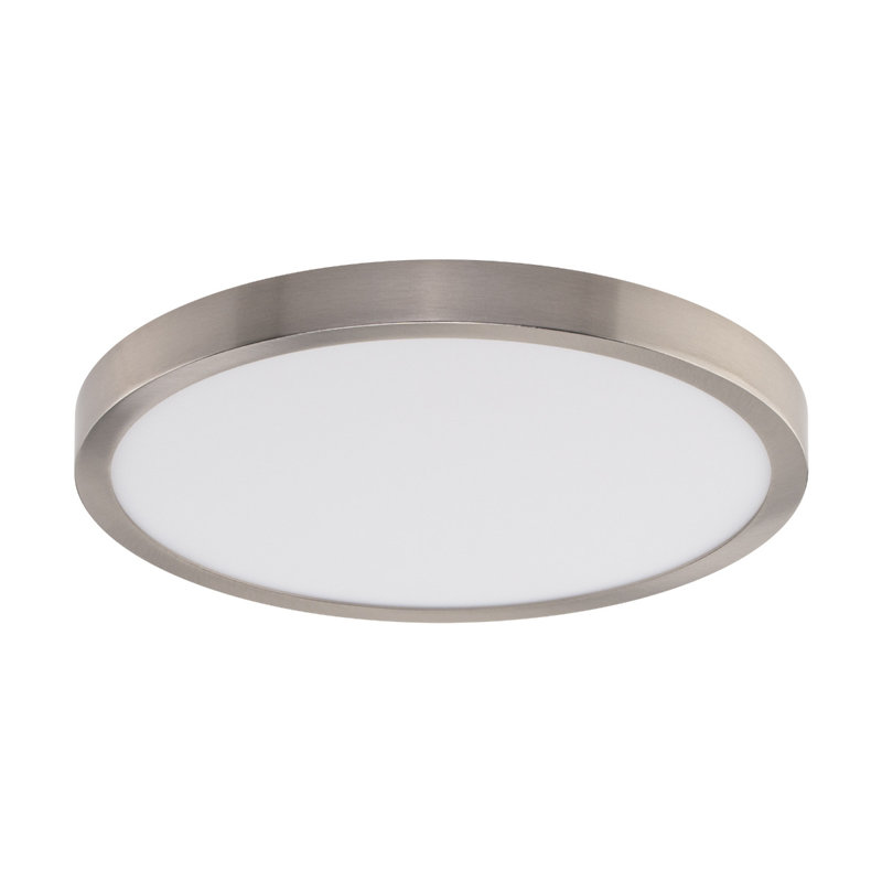 Builder Essential Round LED 11in Flush Mount 21W 2,050 Lumens with 5-CCT Selectability 2700-3000-3500-4000-5000K in Brushed Nickel