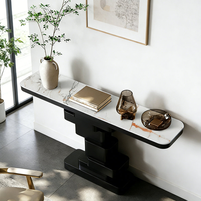 Modern Luxury Sintered Stone Top Console Table