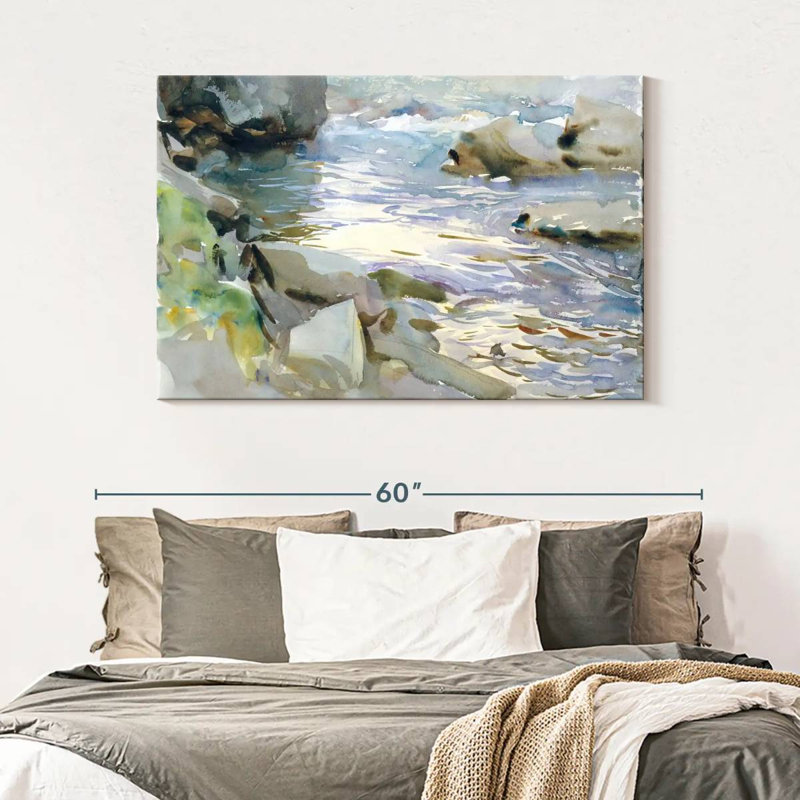 Alvord Stream and Rocks, 1901-1908, H 32 po x l 48 po