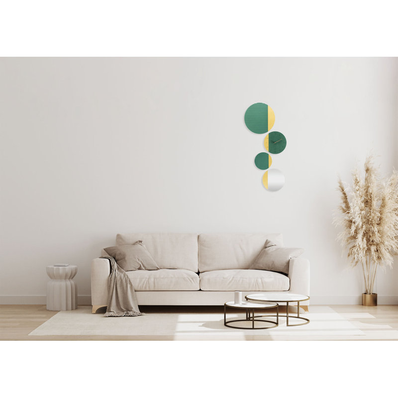 THE BLACK SYMBIOSIS 55cm Silent Wall Clock, Green