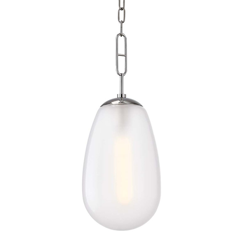 Luminaire suspendu 1 lumière Bruckner, Nickel poli
