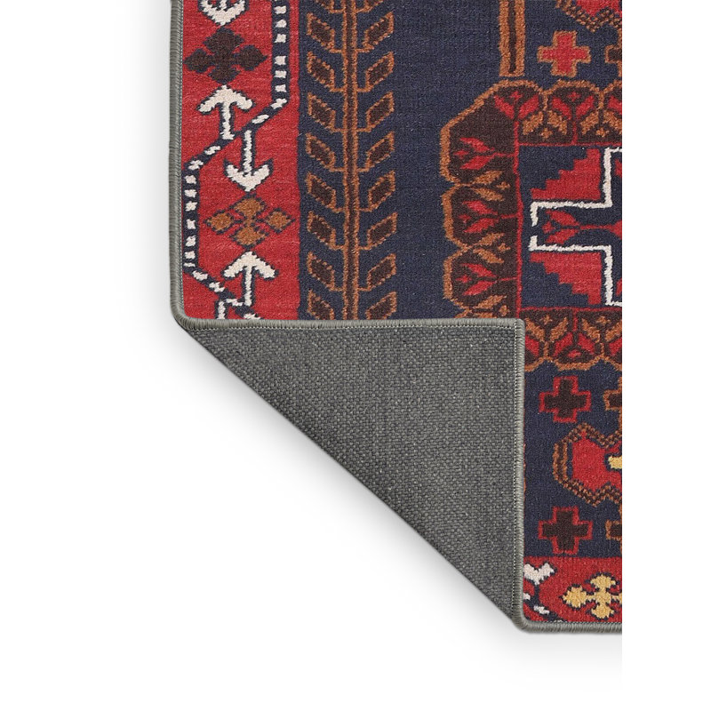 Tapis traditionnel mehroon/noir/crème, Rectangle 2 pi x 3 pi