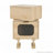 Rotatable Robot Storage Side Table with Spacious Drawer and Glass Cabinet, Perfect for Modern and Fun Decor