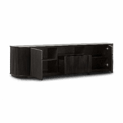 Meuble télé Oxford en bois noir