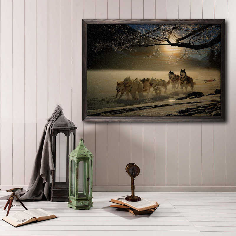 Perry Single Picture Frame Print on Wood, 50cm H x 70cm W x 2cm D