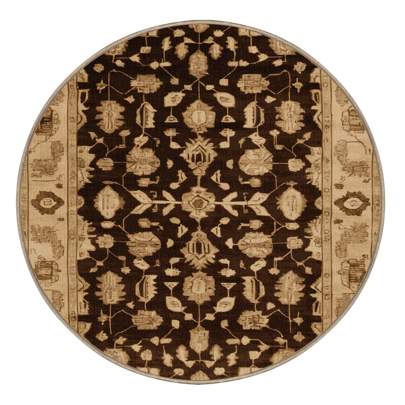Tapis brun lavable à la machine, Rectangulaire 8 pi x 12 pi