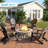 Set of 2 Folding HDPE Adirondack Chairs with Dual Cup Holders – All-Weather Outdoor Patio Seating-908276593