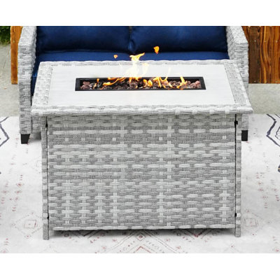 Table de foyer d'extérieur au propane H 25,59 po x l 39,76 po Woodrum