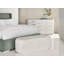 54" Tranquility Upholstered Bench in Bunny Cream Fabric