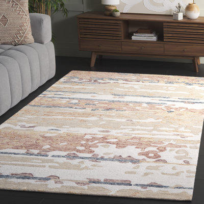 Ebony 176 Hand Tufted 80% Wool; 20% Cotton Abstract Rug