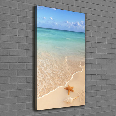 Starfish On The Beach - Wrapped Canvas Print
