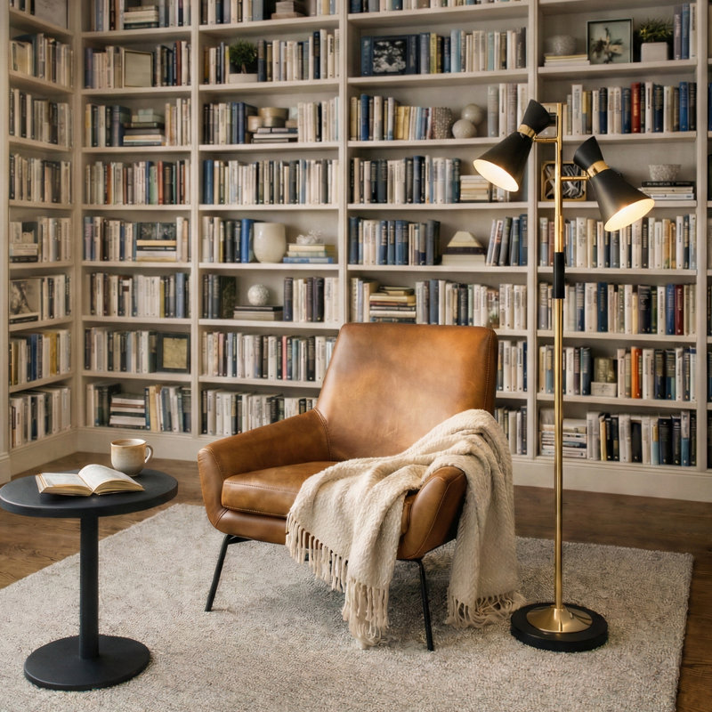 Modern Livingroom Brassed Gold Floor Lamp