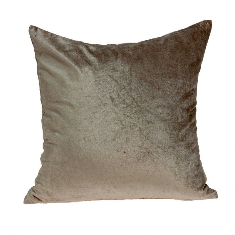 Housse et insert de coussin Topaz, Polyester / Bourre en polyester, Taupe, 18 po x 18 po