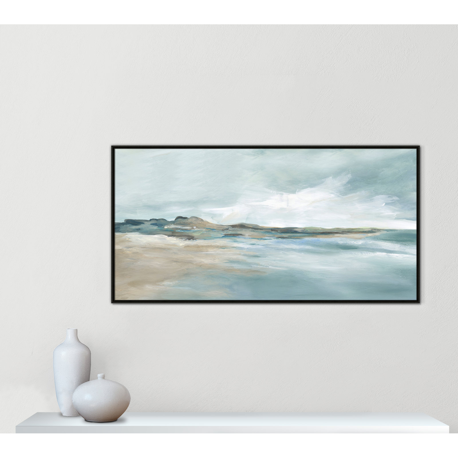 Coralie "Sandpoint" Print by Carol Robinson, 31.5" H x 61.5" W, Espresso