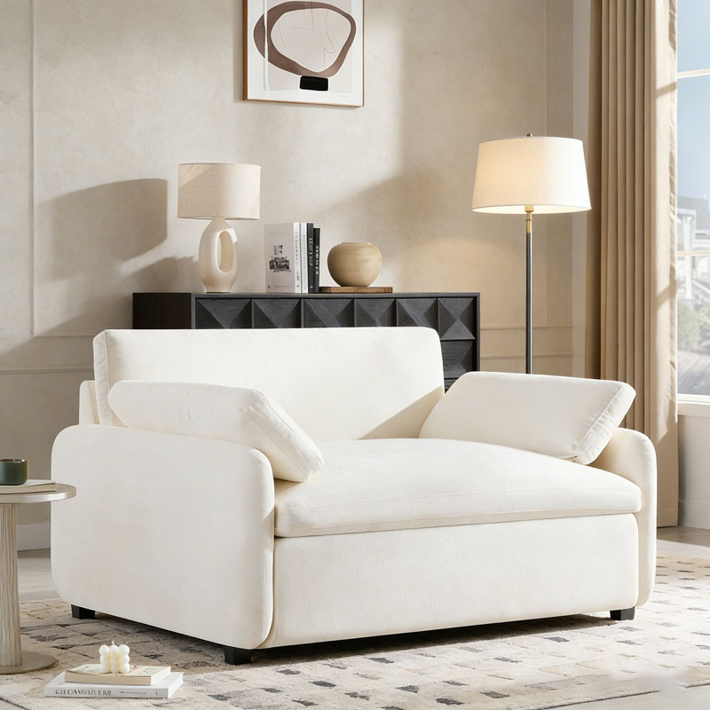 Fauteuil d'appoint 50 po, Crème, crème