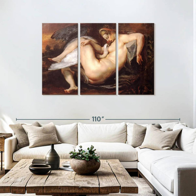Léda et le cygne - 1601, H 48 po x l 74 po