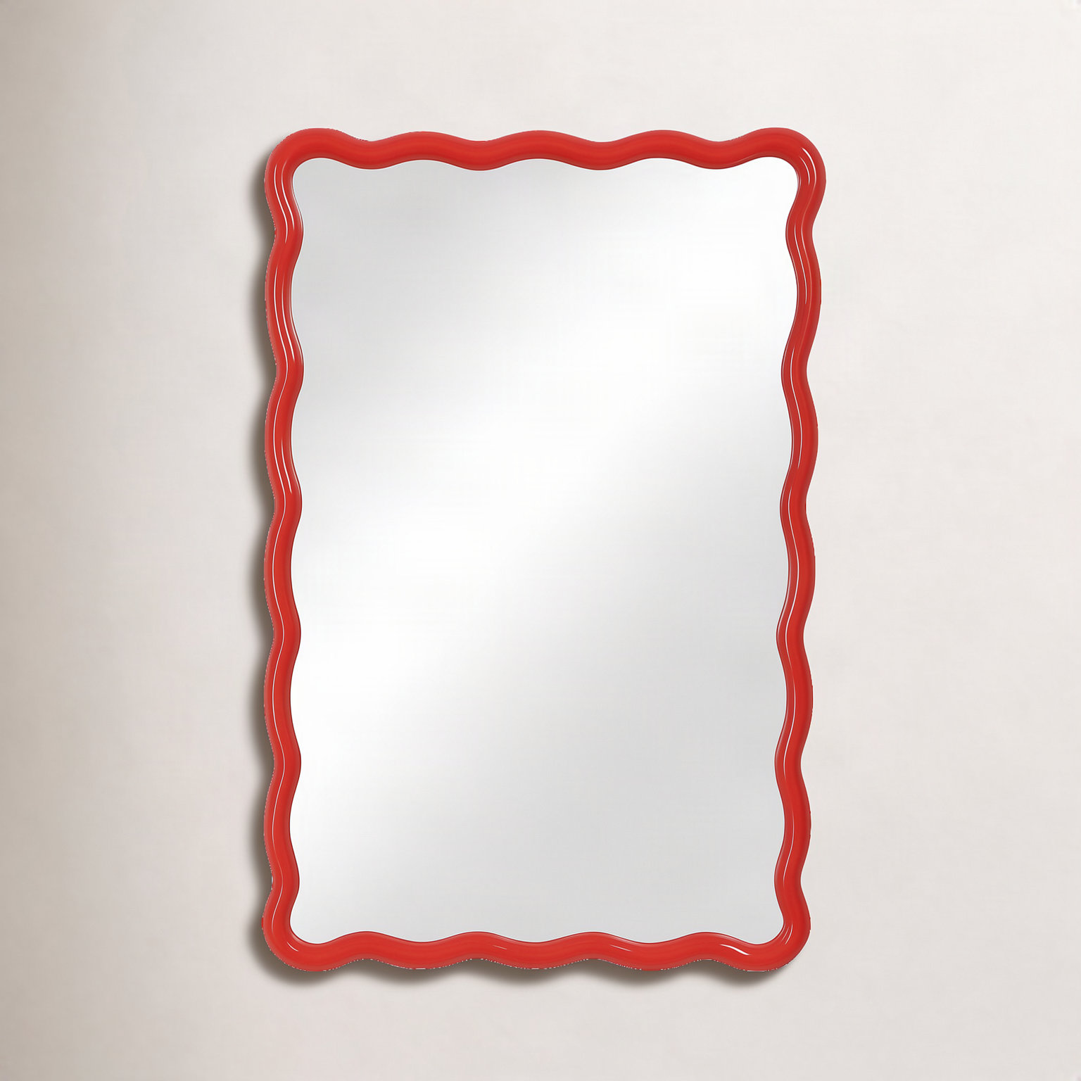 Allurine 24" Accent Mirror, Red