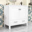 Meuble-lavabo en bois avec lavabo, tiroir divisé et portes à fermeture douce-620617089