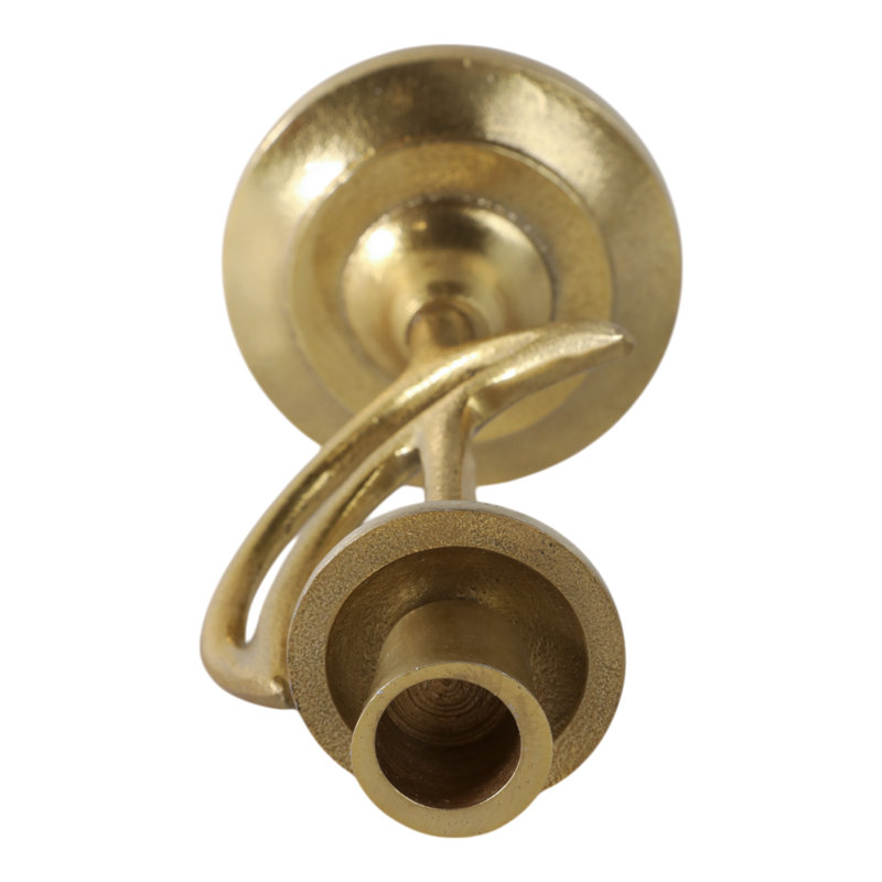 Sagebrook Home 9X5" Crescent Moon Taper Holder, Gold