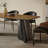Modern Simple Rock Slab Metal Dining Table-107519845