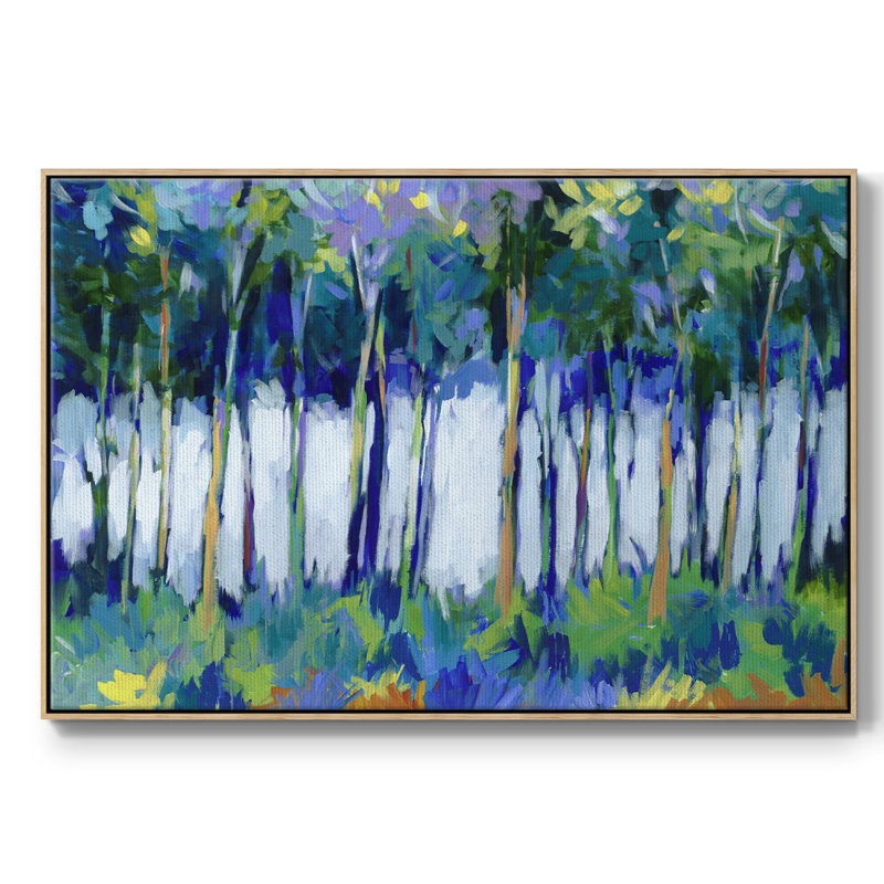 Lumière à travers les arbres, reproduction d'art sur toile, H 27 po x l 41 po x P 2 po, Naturel