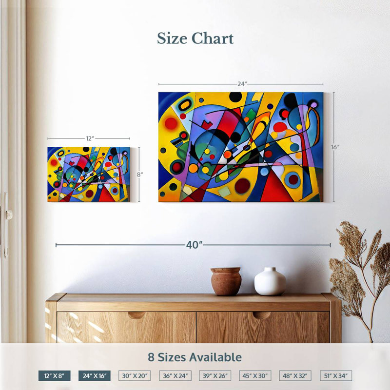 Avery Emulation of Abstract Kandinsky I, H 16 po x l 24 po