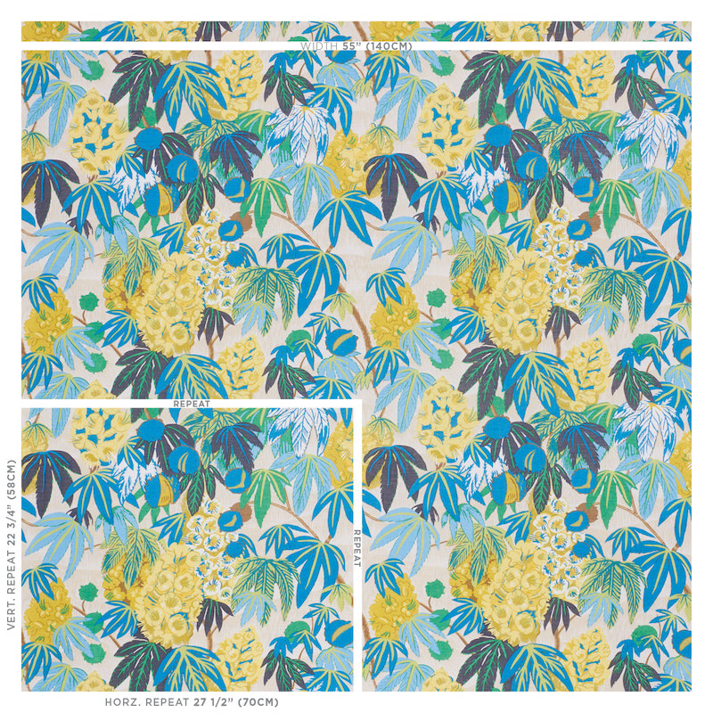 Del Lungo Fabric, Yellow/Green