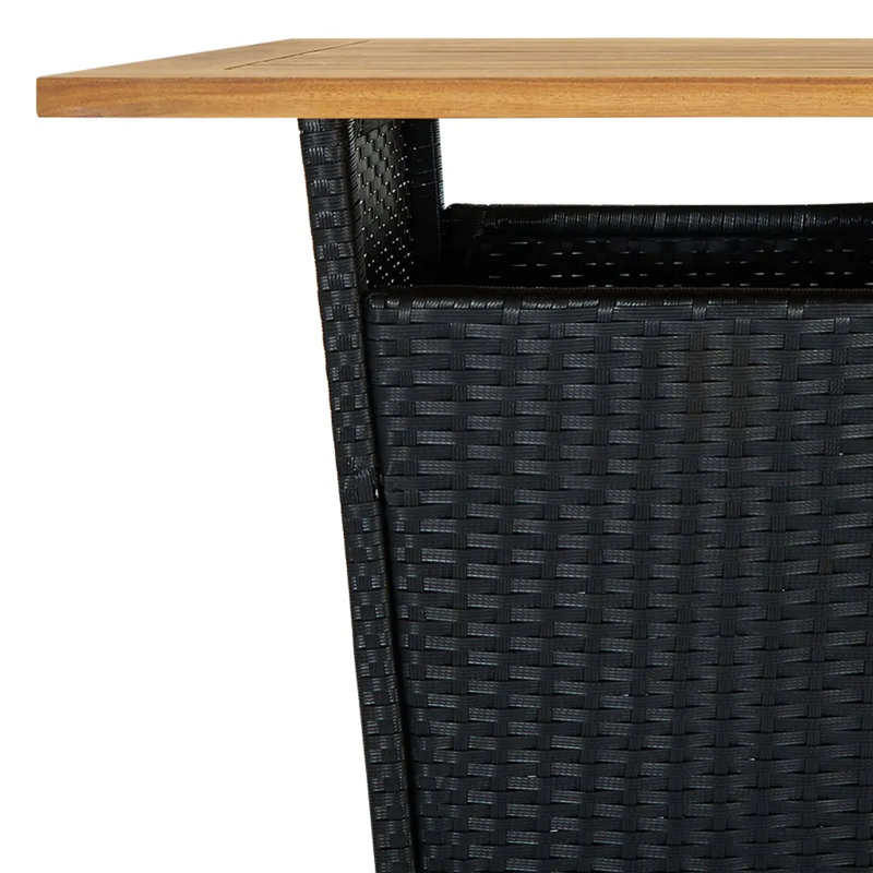 Haizel Ebern Designs Bar Set with Steel Frame and Wicker Outer Material