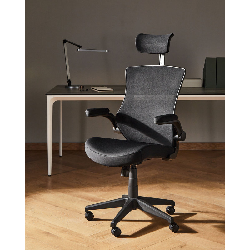 Mesh Office Chair with Headrest, Black