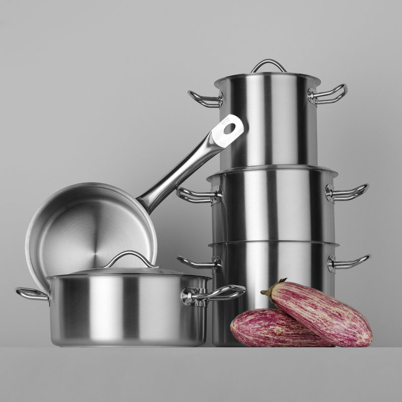 Belfry Kitchen Sheron Stainless Steel (18/10) Lid, 53 cm