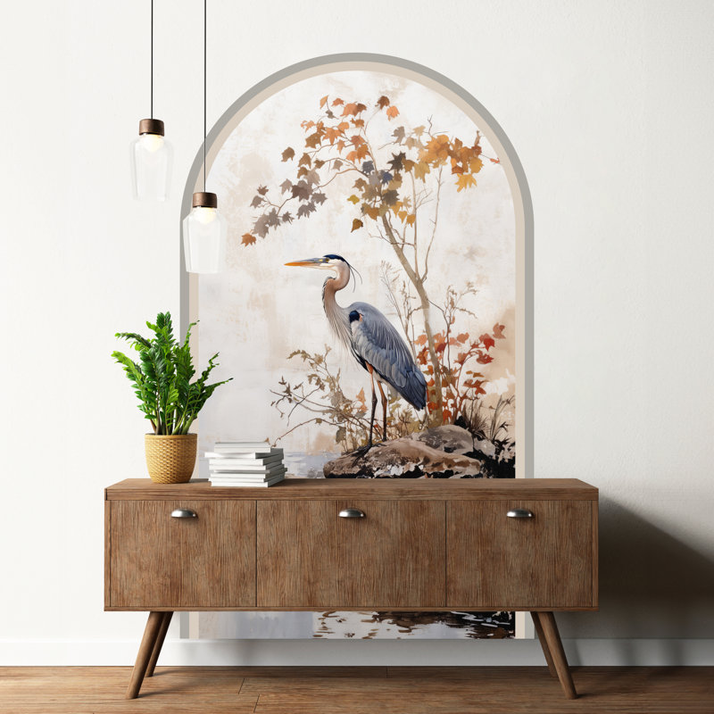 Adhésif décoratif Great Wall Heron, H 48 po x l 28 po