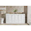 Meuble-lavabo autoportant 72 po avec lavabo en céramique, tiroirs et portes à fermeture en douceur, design minimaliste moderne