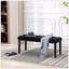 Repose-pieds rembourré et rembourré en velours-653075490