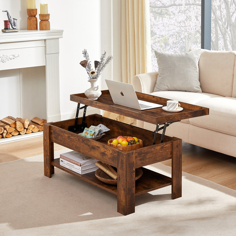 Arrik Lift-Top Coffee Table with Storage, Brown