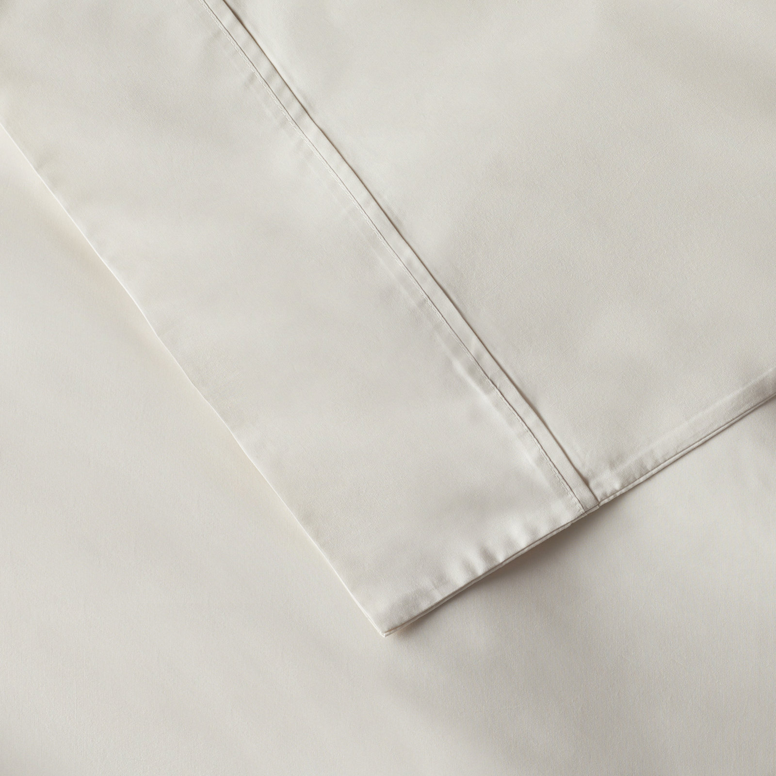 Coyer Cotton Sheet Set, Ivory, Full Sheet Set + 1 Fitted Sheet + 2 Pillowcases