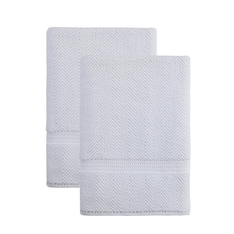 Vandewa Luxury Turkish Cotton Bath Sheet Set, White, Bath Sheet - 2 Pack